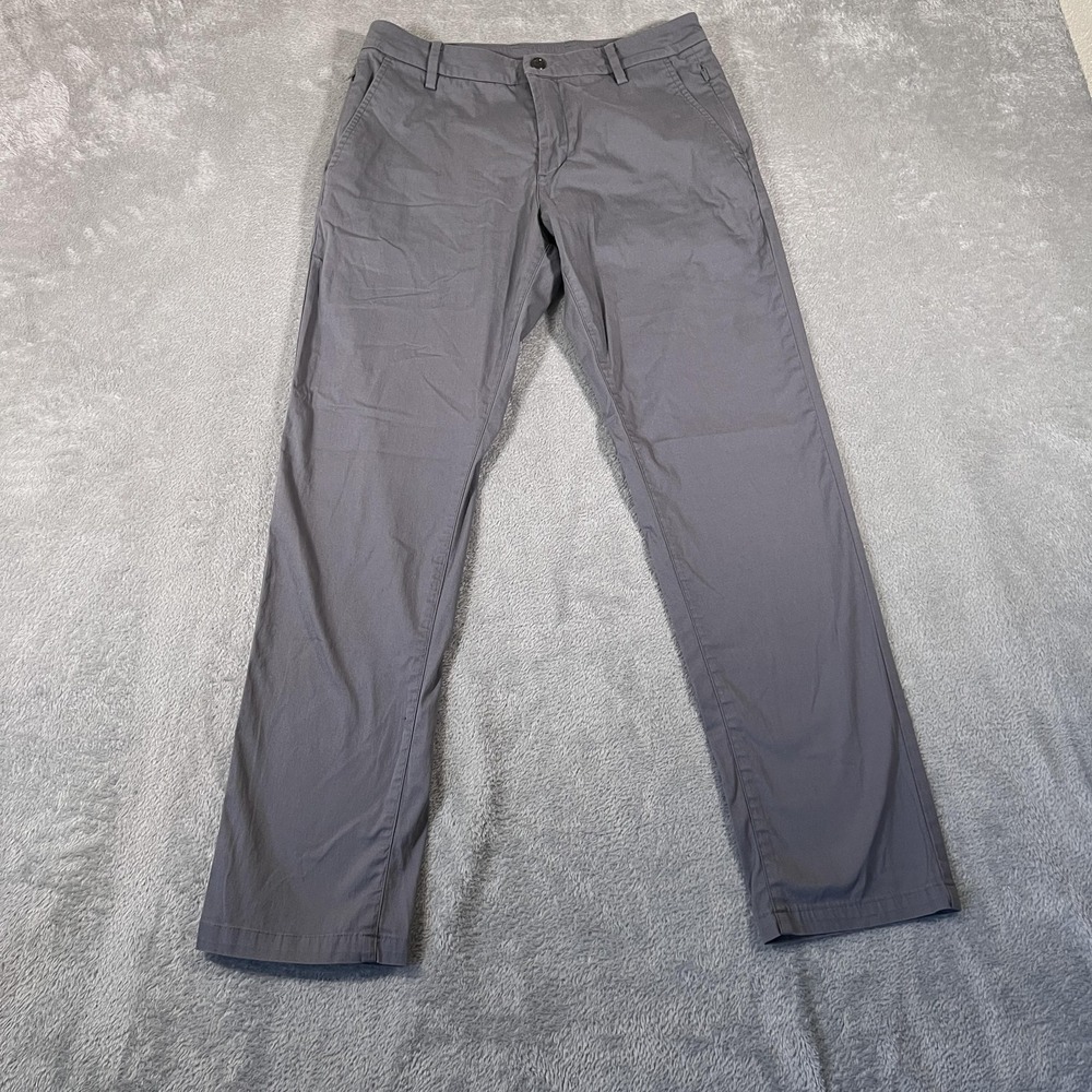 Birddogs Pants Mens 30x30 Gray‎ Chino Stretch Performance Built-In Liner Casual